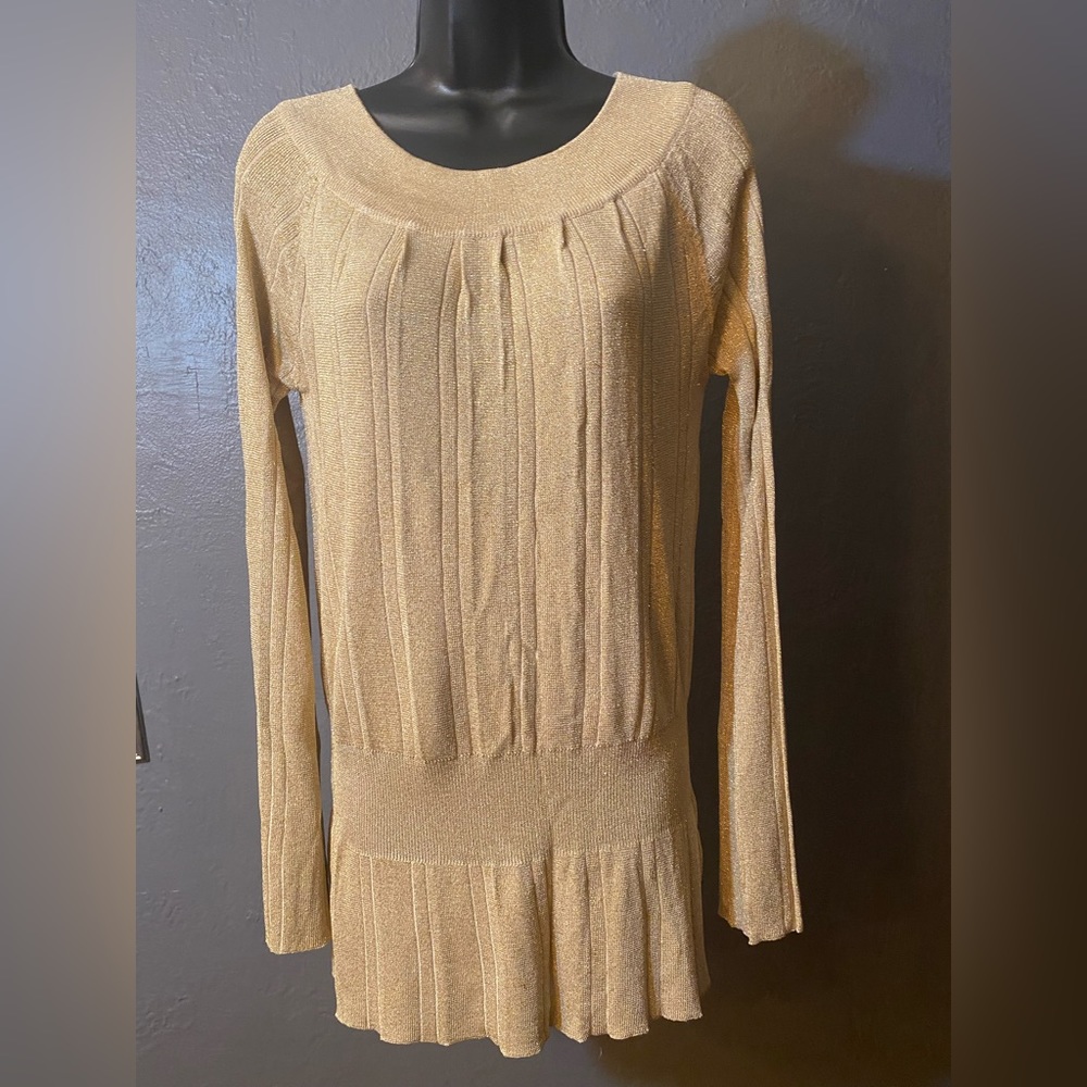 Belldini long Gold metallic sweater